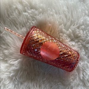 ⭐️SALE⭐️ Starbucks Holiday 2021 Rose Gold Diamond Jeweled Bling Cold Cup/Tumbler